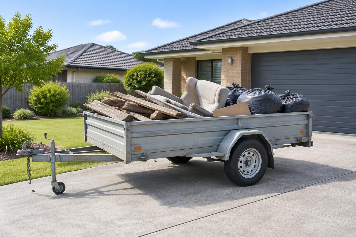 Rubbish Removal illustrative property services scene